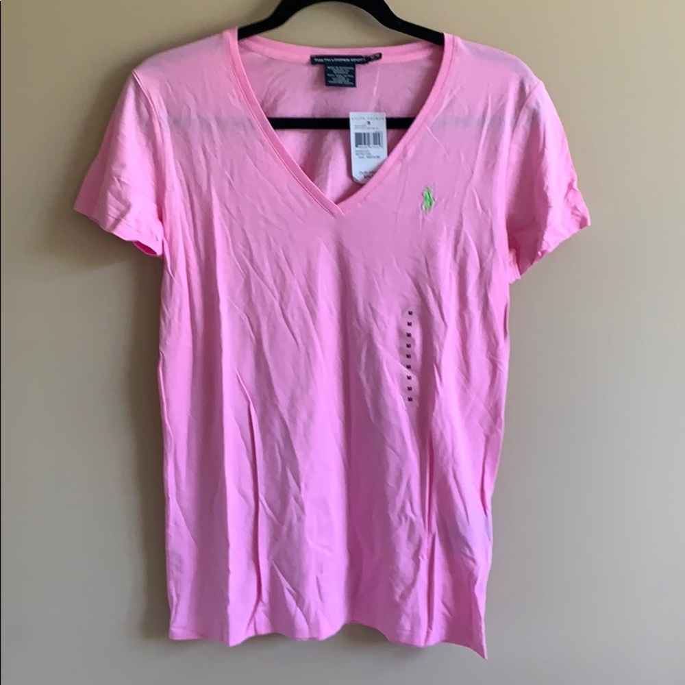 SET OF 2 NWT Ralph Lauren Polo v neck tees